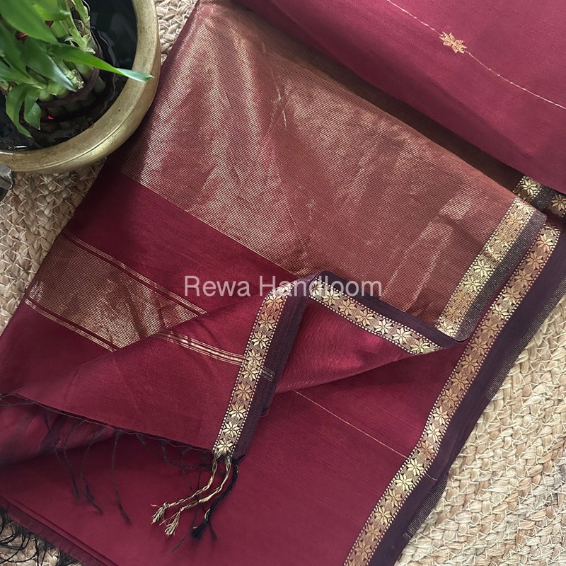 Zari Butti Maheshwari Saree