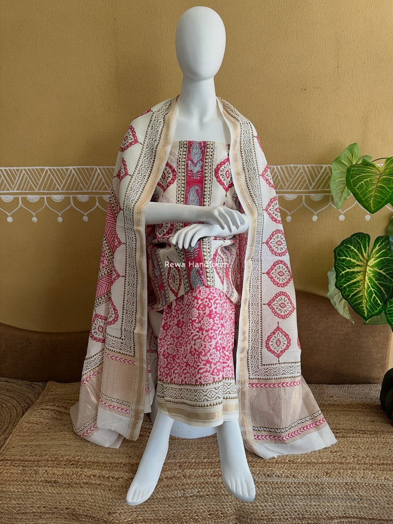 Maheshwari Bagh Indigo Print Suit