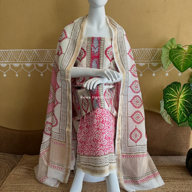 Maheshwari Bagh Indigo Print Suit