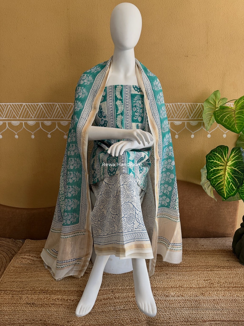 Maheshwari Bagh Indigo Print Suit