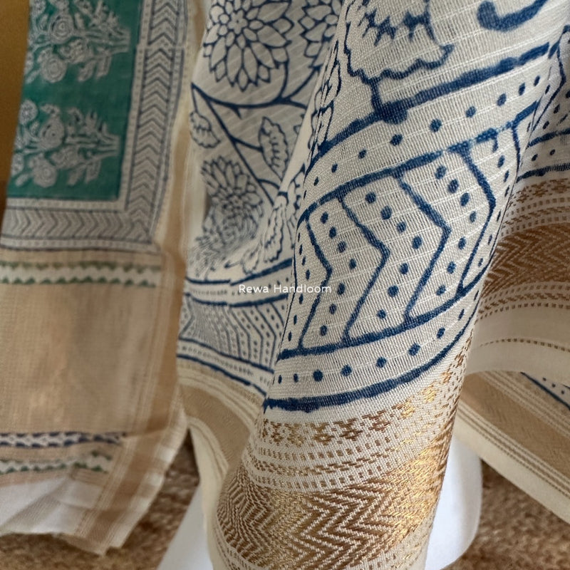 Maheshwari Bagh Indigo Print Suit