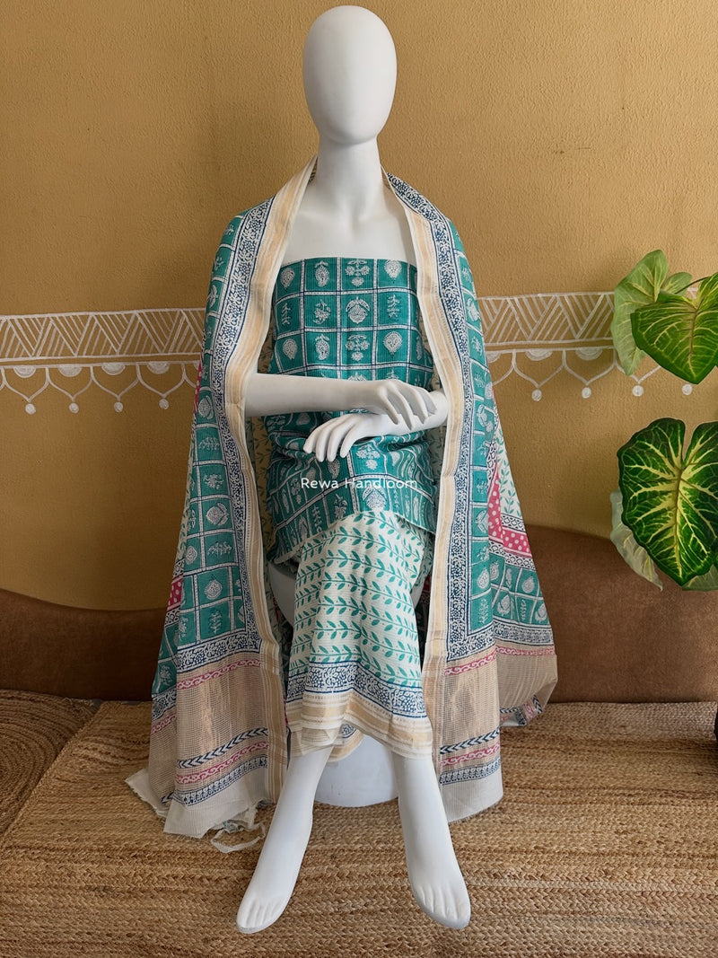 Maheshwari Bagh Indigo Print Suit