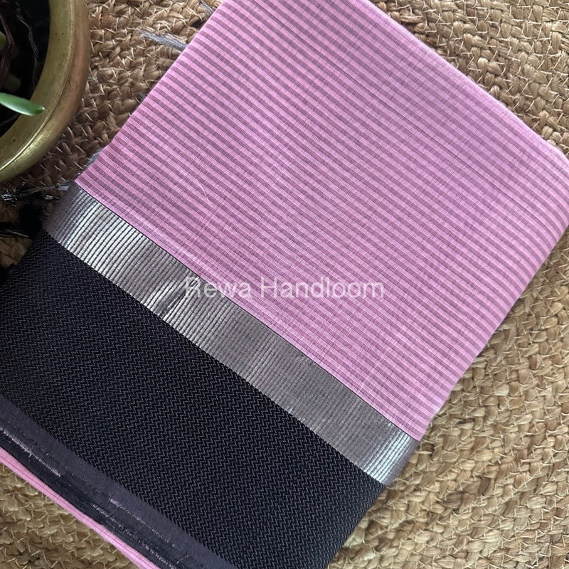 Maheshwari Baby Pink Resham Thread Border Saree RTBS03