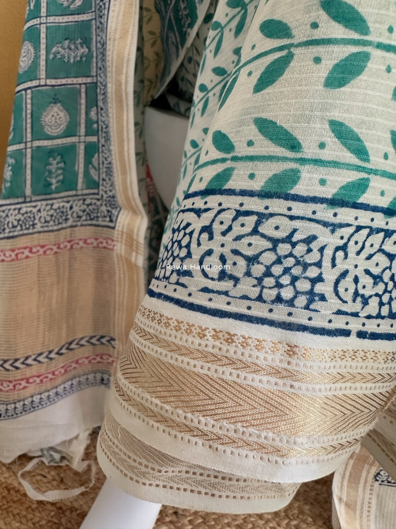 Maheshwari Bagh Indigo Print Suit