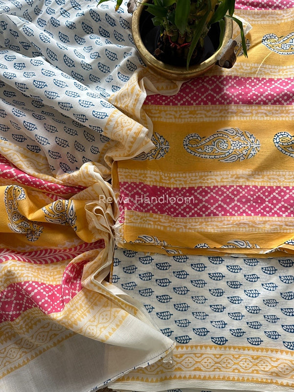  Indigo Bagh Print Suit
