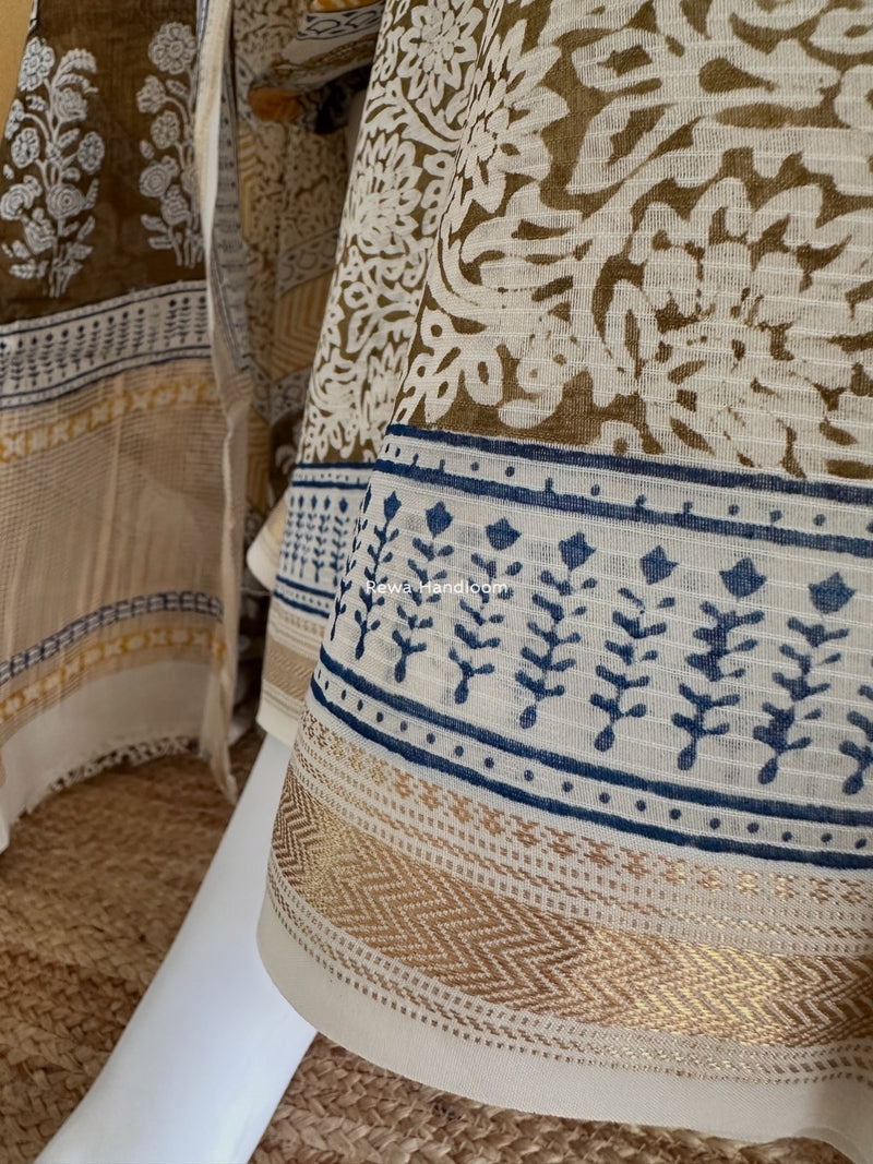 Maheshwari Bagh Indigo Print Suit