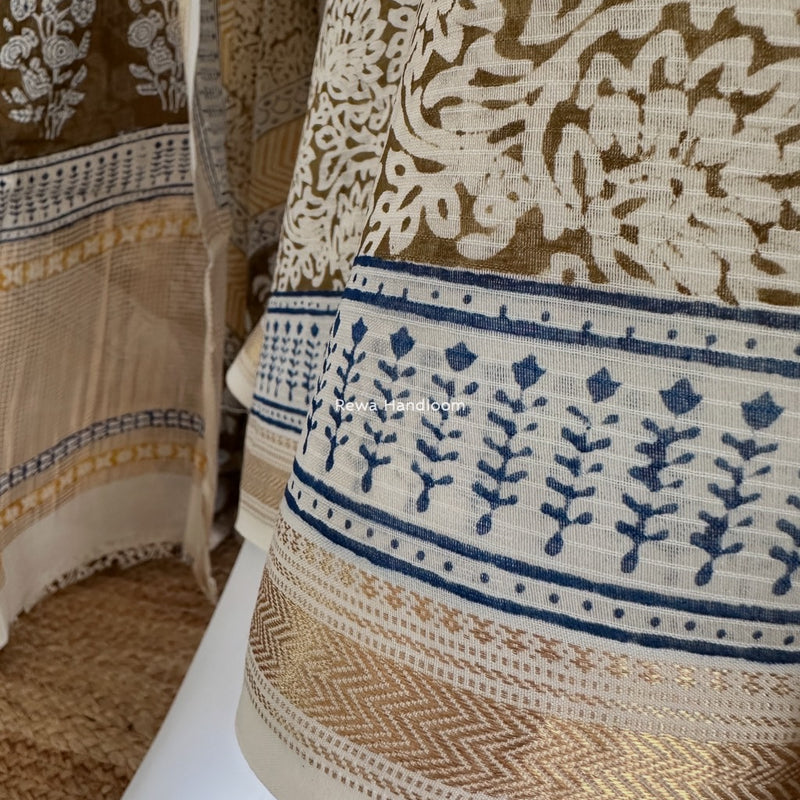 Maheshwari Bagh Indigo Print Suit