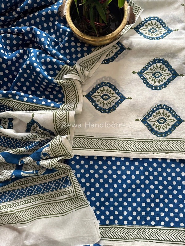  Indigo Bagh Print Suit