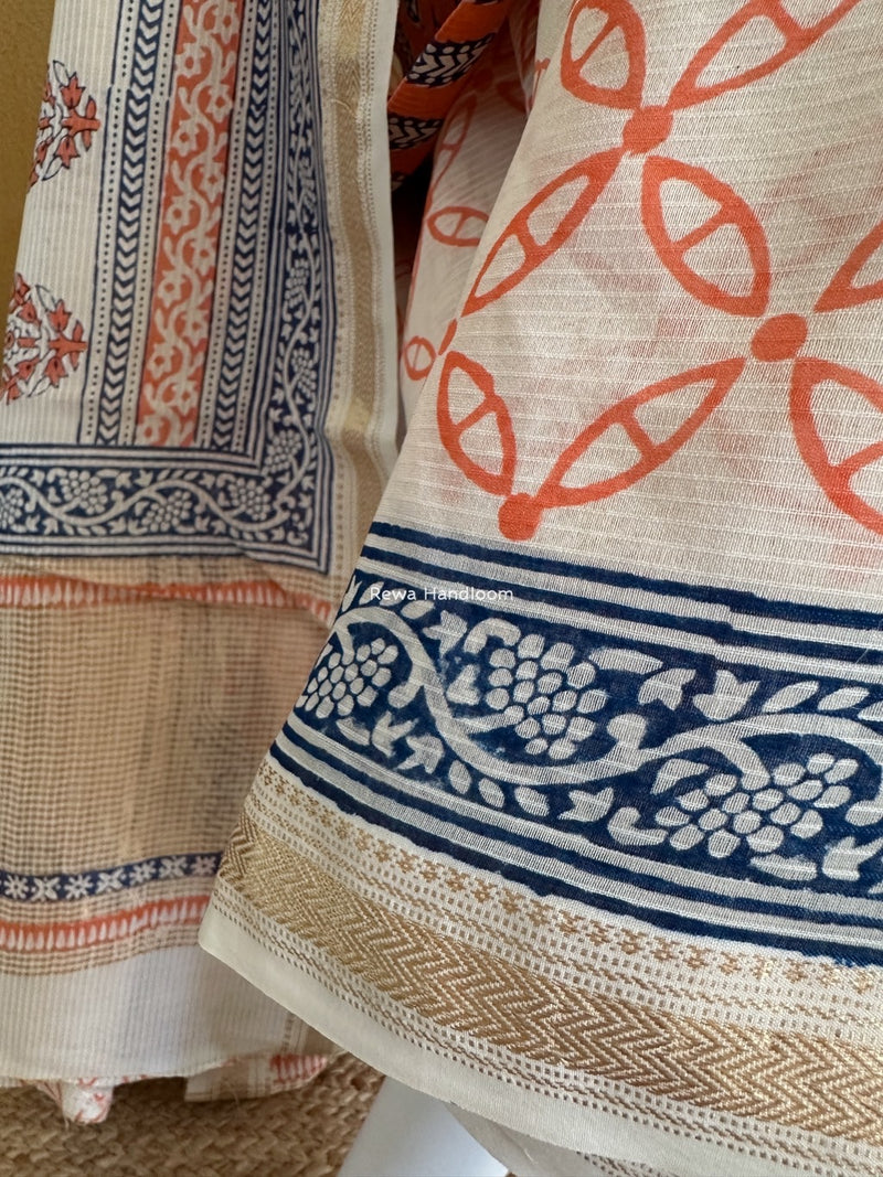 Maheshwari Bagh Indigo Print Suit
