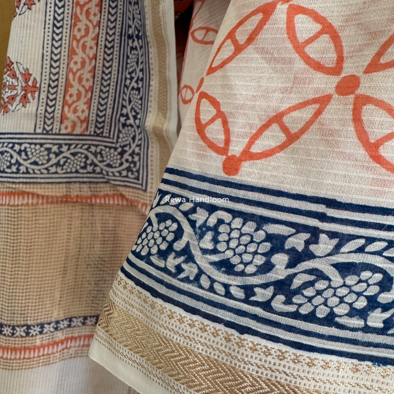 Maheshwari Bagh Indigo Print Suit