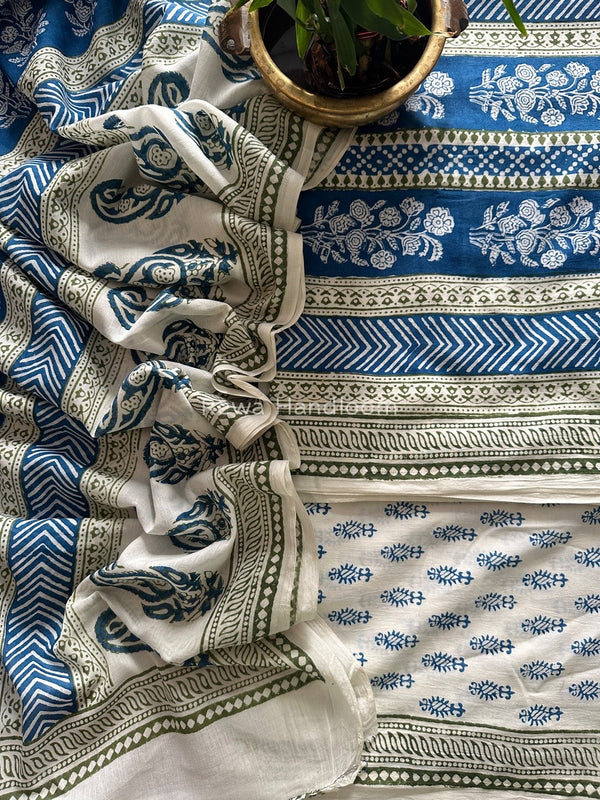  Indigo Bagh Print Suit