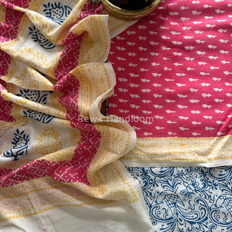  Indigo Bagh Print Suit