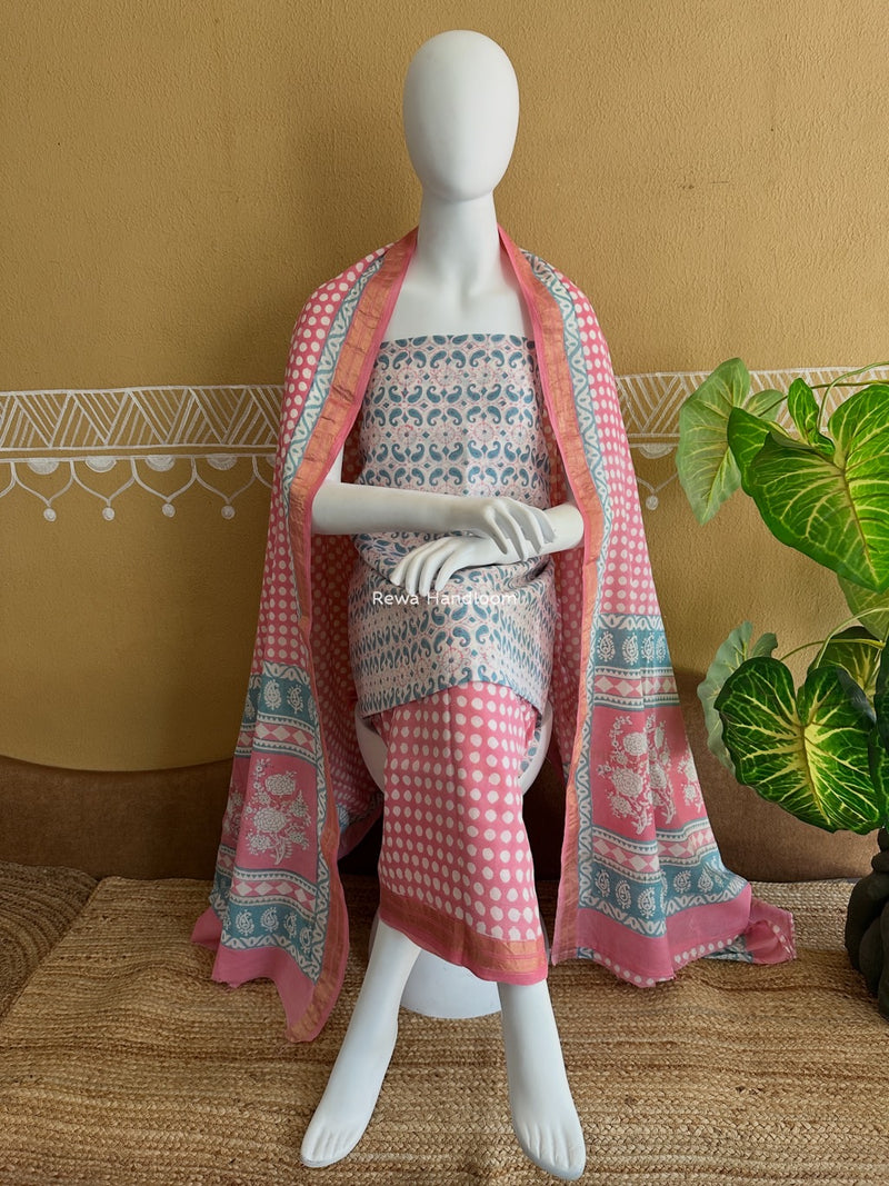 Maheshwari Bagh Indigo Print Suit