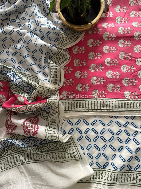  Indigo Bagh Print Suit