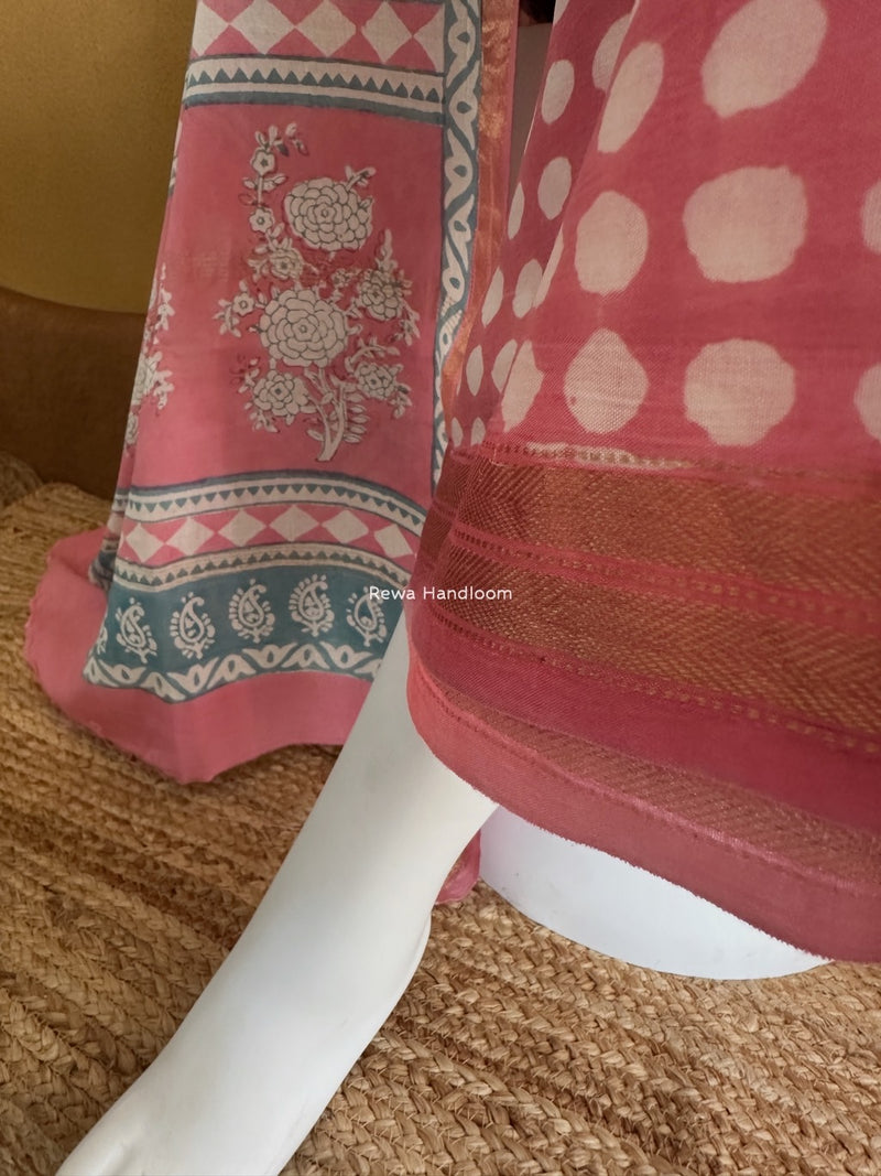 Maheshwari Bagh Indigo Print Suit