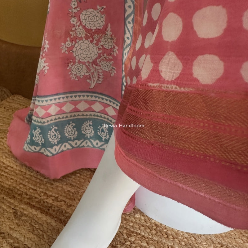 Maheshwari Bagh Indigo Print Suit