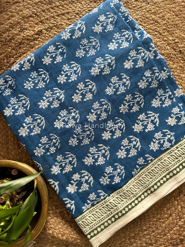 Blue-White Indigo Bagh Print Suit BCI024