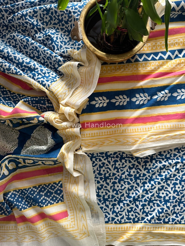  Indigo Bagh Print Suit
