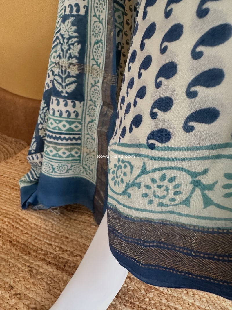 Maheshwari Bagh Indigo Print Suit