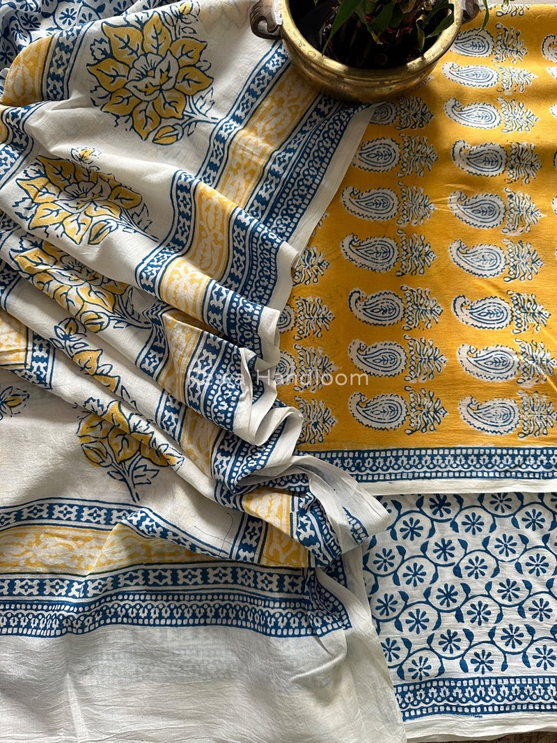  Indigo Bagh Print Suit