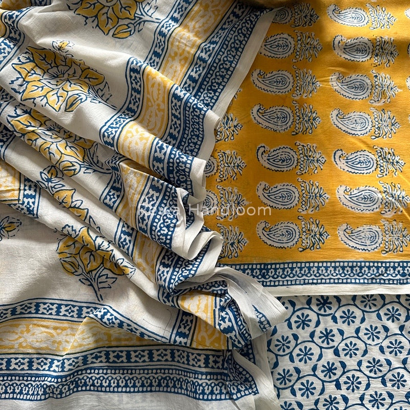  Indigo Bagh Print Suit