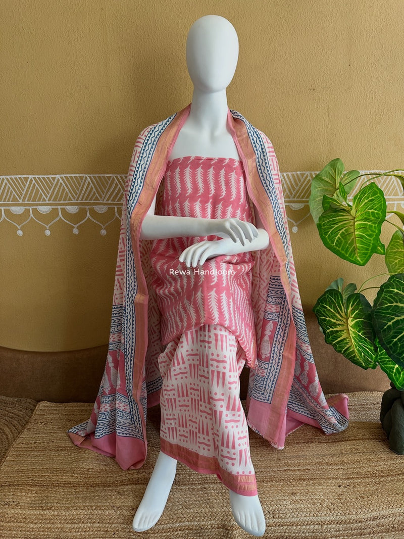 Maheshwari Bagh Indigo Print Suit