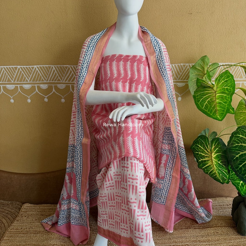Maheshwari Bagh Indigo Print Suit