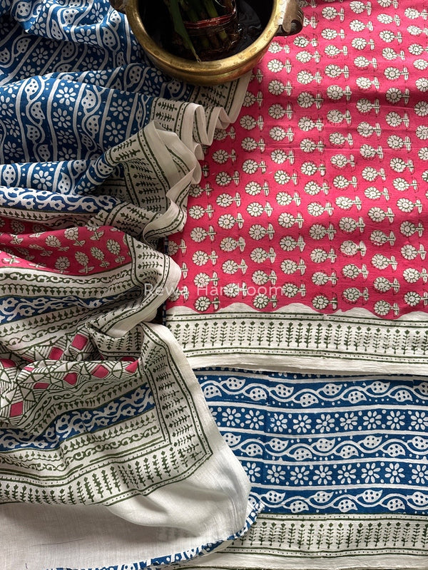  Indigo Bagh Print Suit