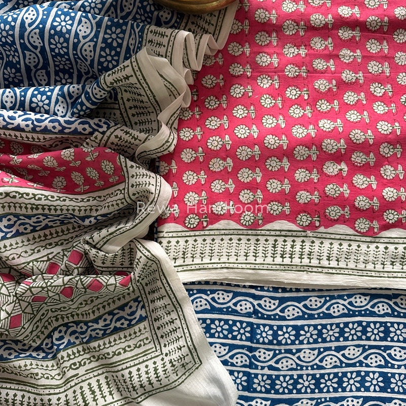  Indigo Bagh Print Suit