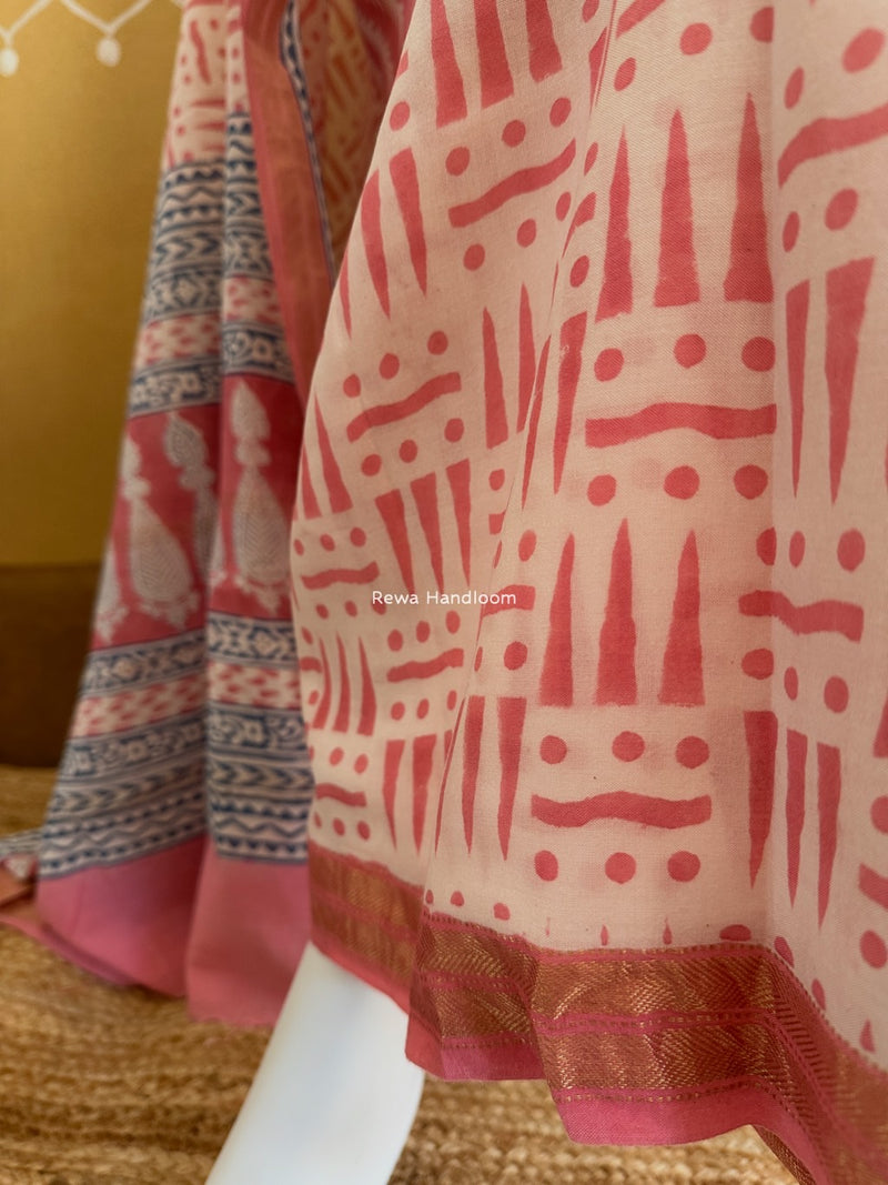 Maheshwari Bagh Indigo Print Suit