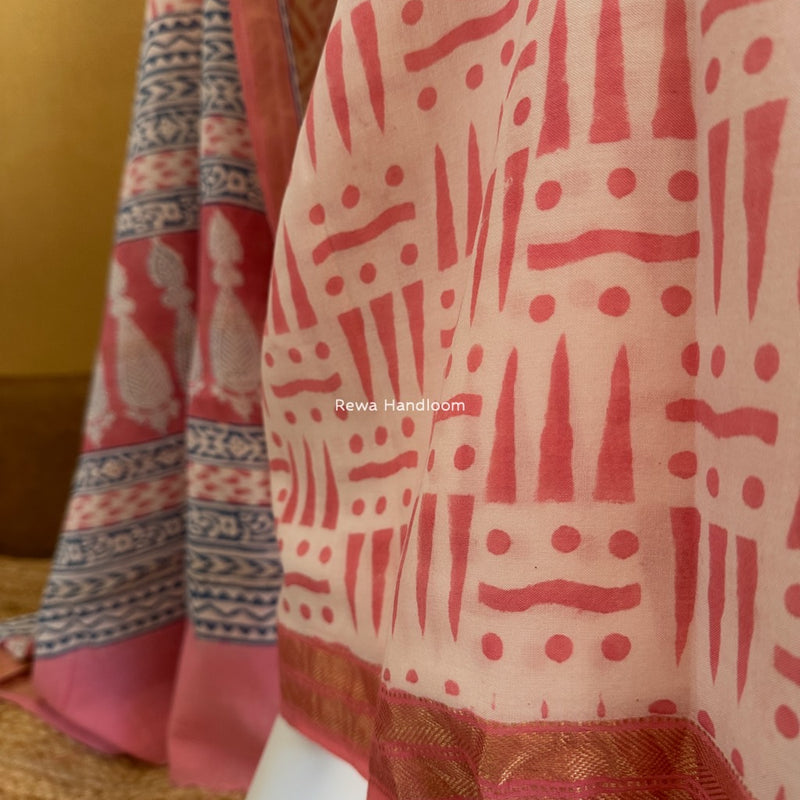 Maheshwari Bagh Indigo Print Suit