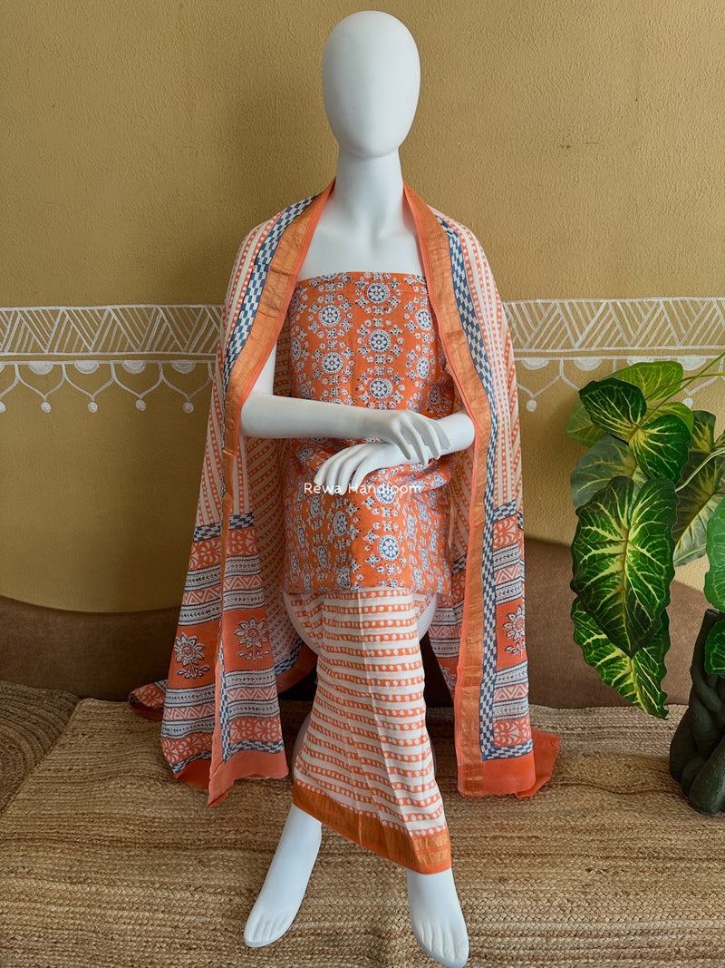Maheshwari Bagh Indigo Print Suit