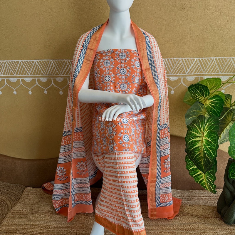 Maheshwari Bagh Indigo Print Suit