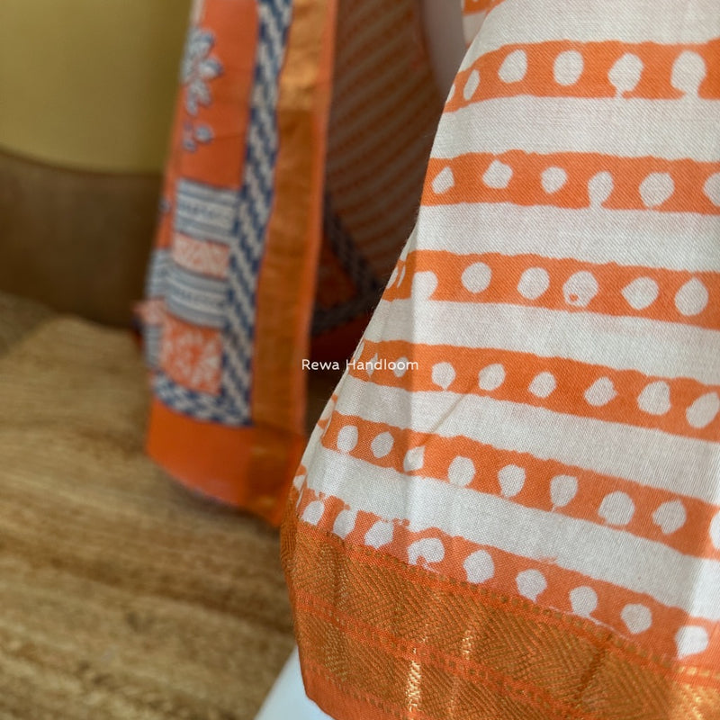 Maheshwari Bagh Indigo Print Suit