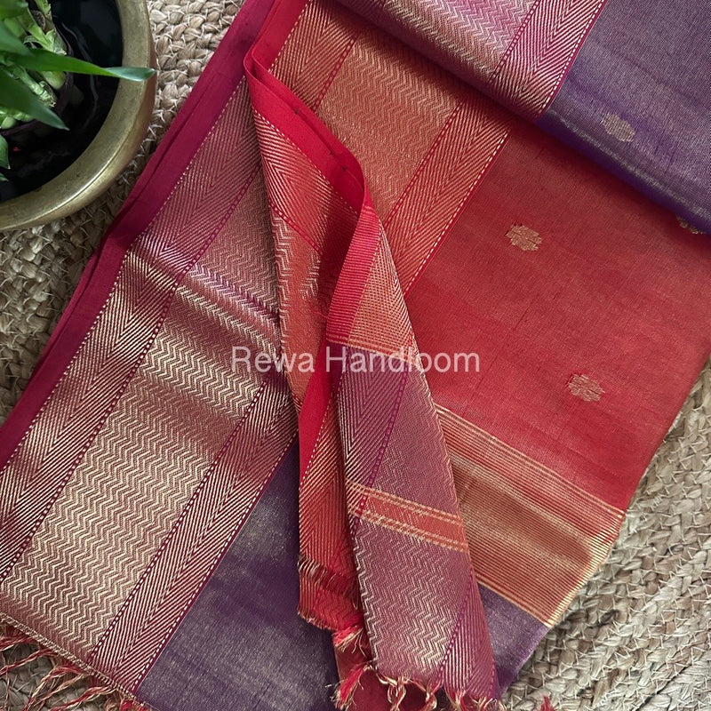 Maheshwari Tissue Butti Saree