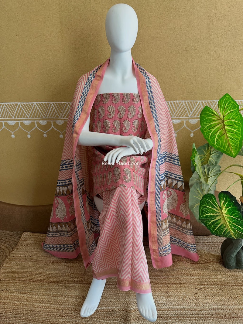 Maheshwari Bagh Indigo Print Suit