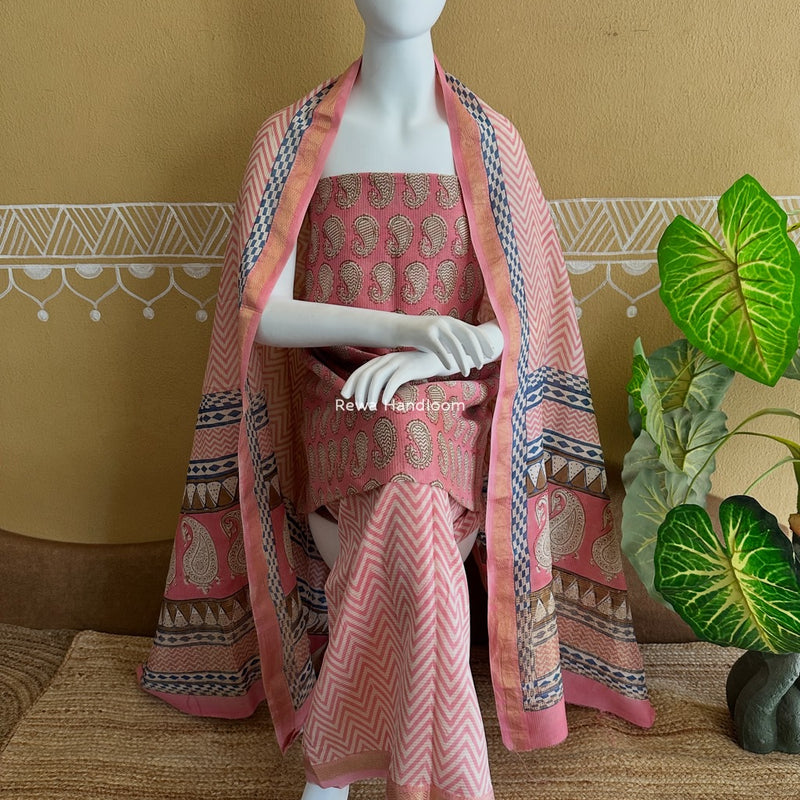 Maheshwari Bagh Indigo Print Suit