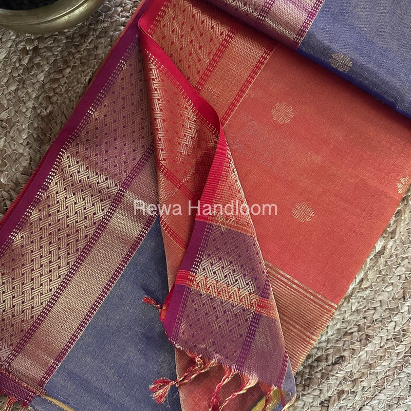 Maheshwari Tissue Butti Saree