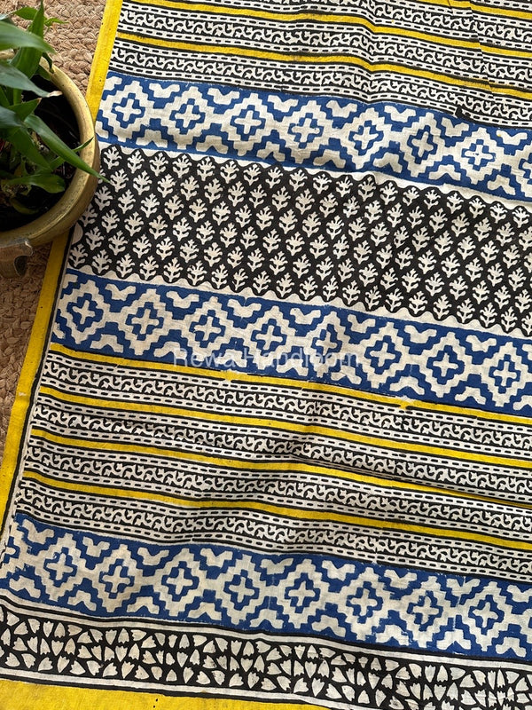 Cream Cotton Printed Saree CS017