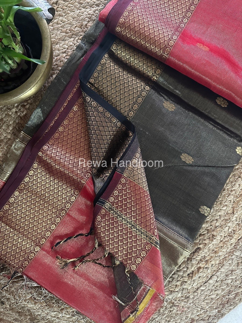 Maheshwari Tissue Butti Saree