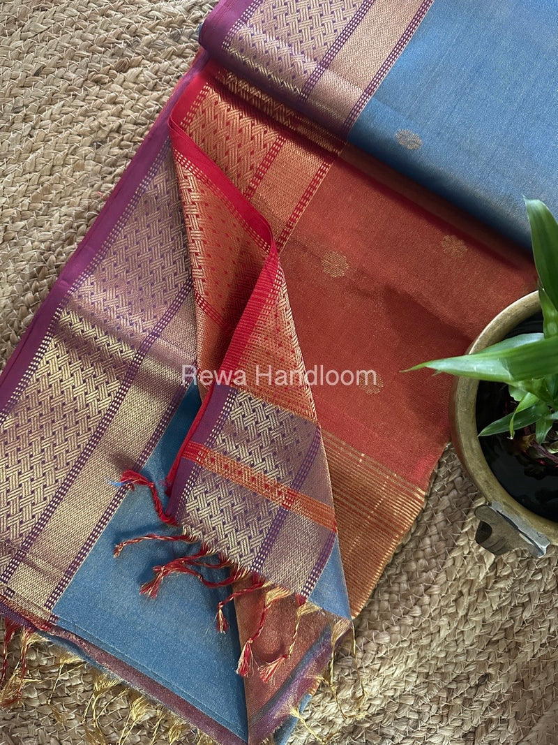 Maheshwari Tissue Butti Saree