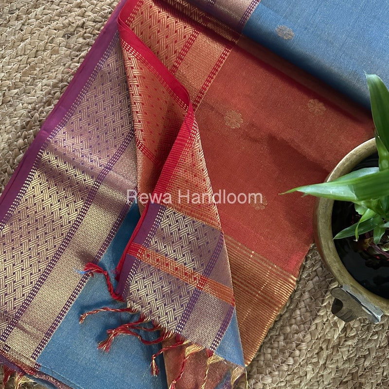 Maheshwari Tissue Butti Saree