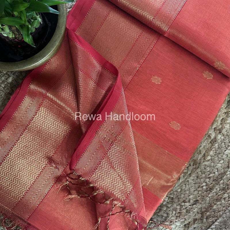 Maheshwari Tissue Butti Saree