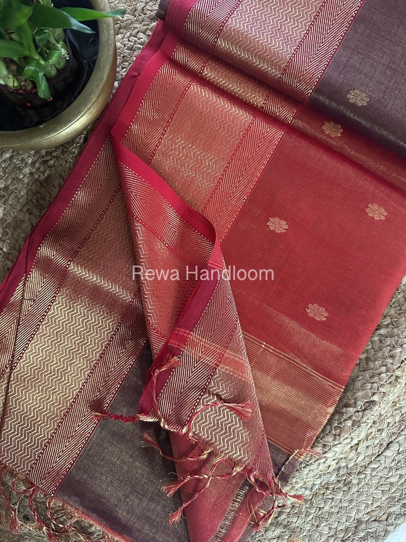 Maheshwari Tissue Butti Saree
