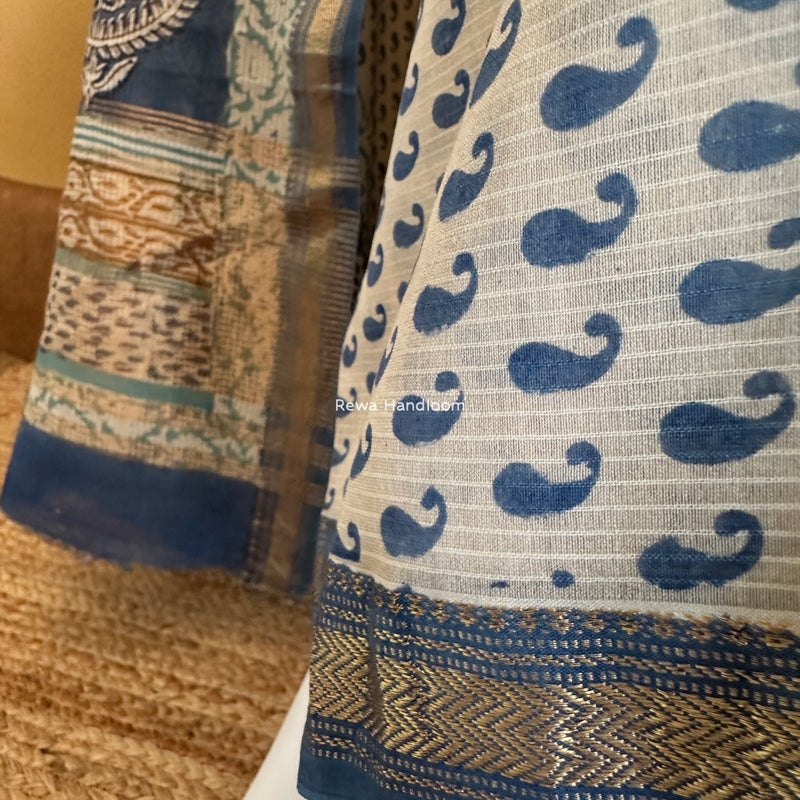 Maheshwari Bagh Indigo Print Suit