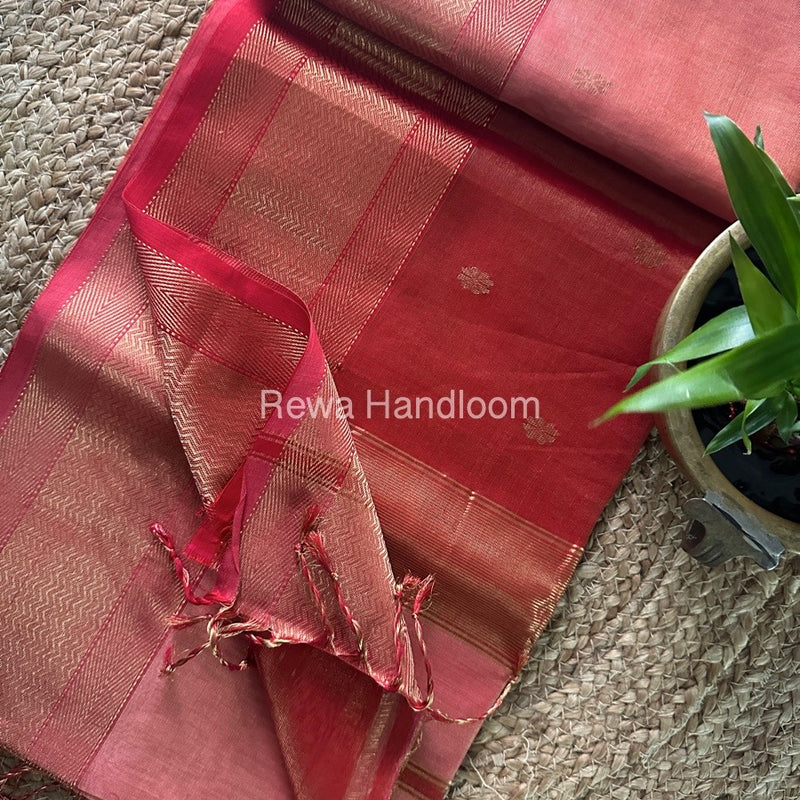 Maheshwari Tissue Butti Saree