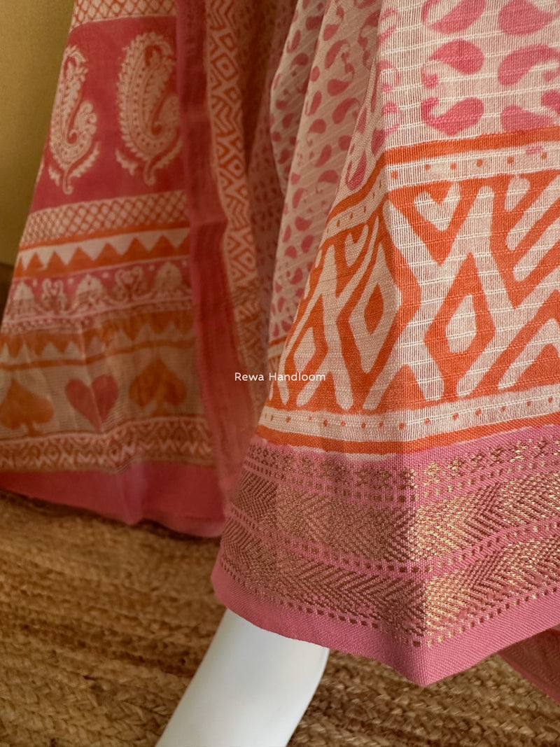 Maheshwari Bagh Indigo Print Suit 