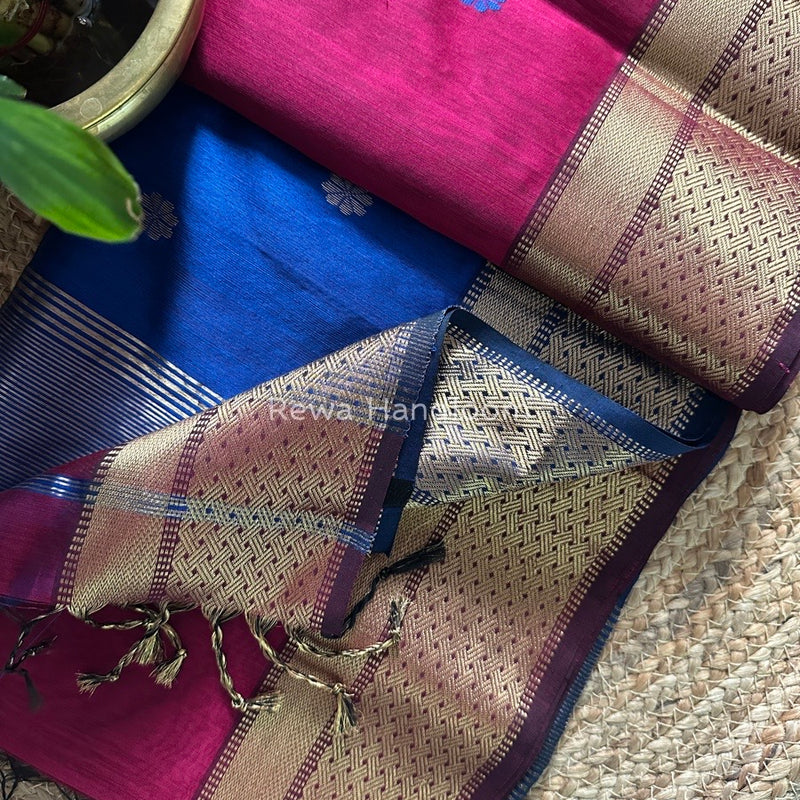 Zari Butti Maheshwari Saree