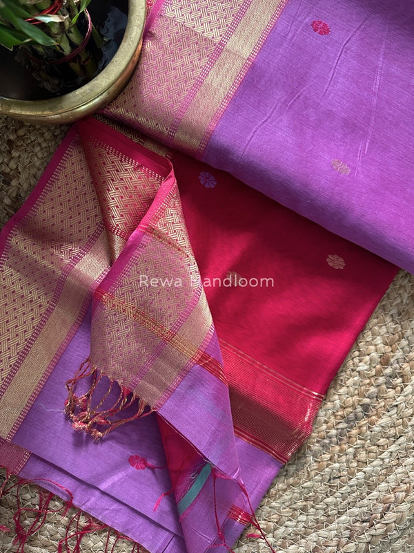Zari Butti Maheshwari Saree