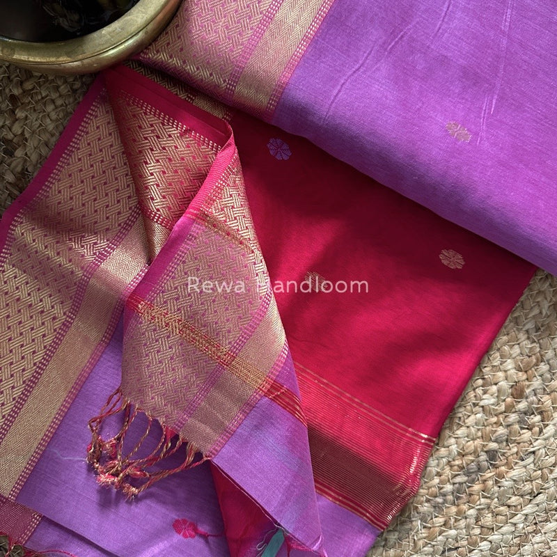 Zari Butti Maheshwari Saree